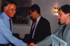 Maxim Behar and Spanish Prime Minister Felipe Gonzalez, Boyana Residence, September 1995