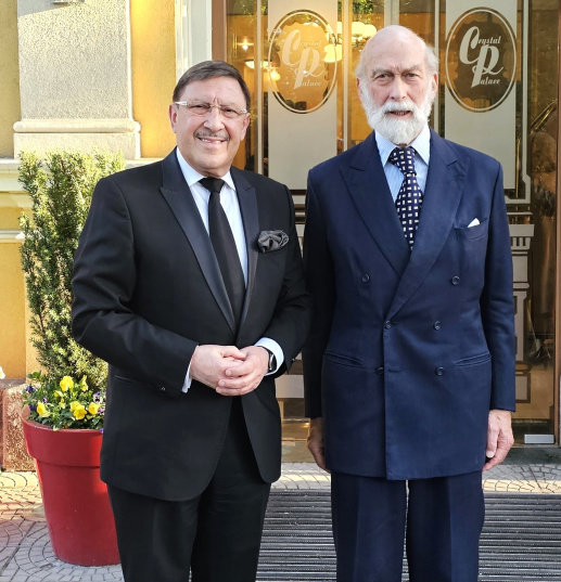 Text to the photo: Maxim Behar and Prince Michael of Kent, Sofia, May 2023