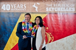 Maxim Behar, Honorary Consul General of the Republic of Seychelles and H.E. Mrs. Vanessa Calvert, Ambassador of South Africa to Bulgaria